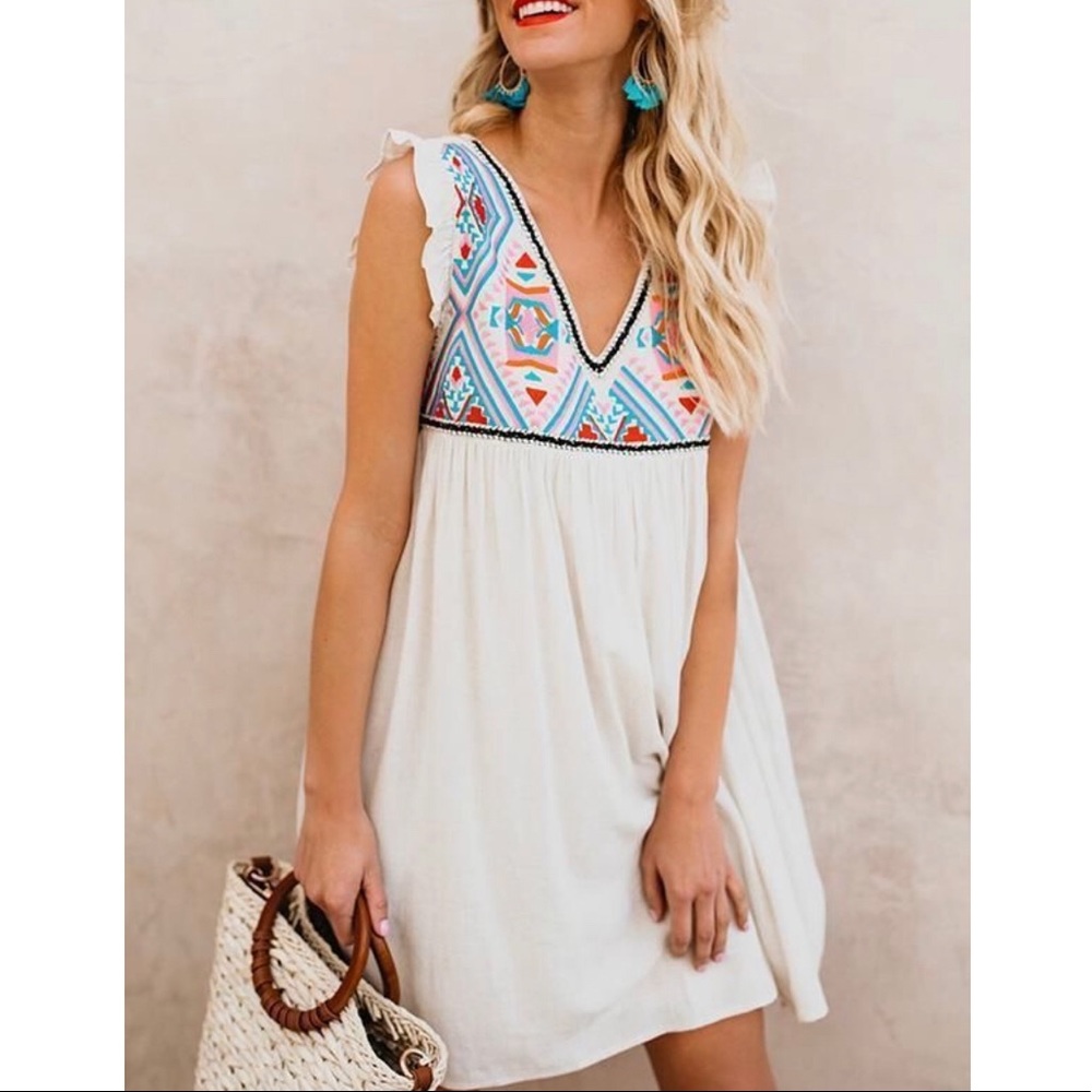 VICI Mesopotamia Embroidered Tunic size small